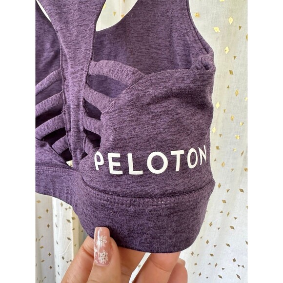 Peloton Cadent Signature Logo Moisture Wicking Racerback Cutouts Sports Bra S - Picture 2 of 4